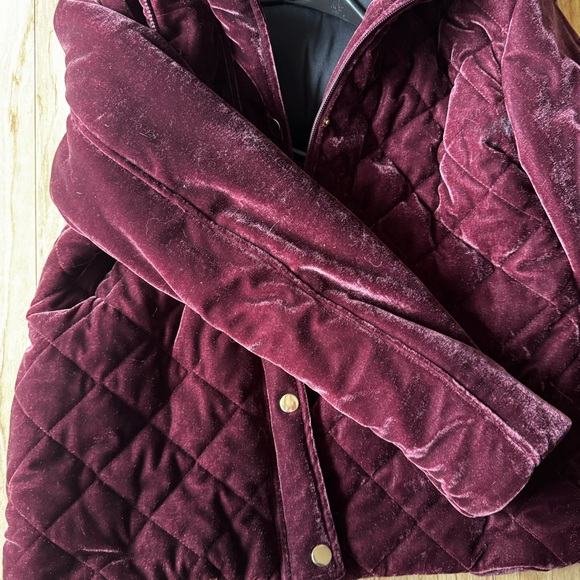 Maroon/Burgundy Velvet Jacket - Picture 8 of 8